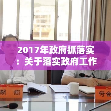 2017年政府抓落實：關于落實政府工作報告 