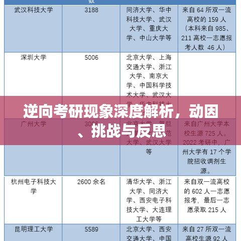 逆向考研現(xiàn)象深度解析，動因、挑戰(zhàn)與反思