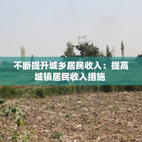 不斷提升城鄉(xiāng)居民收入：提高城鎮(zhèn)居民收入措施 