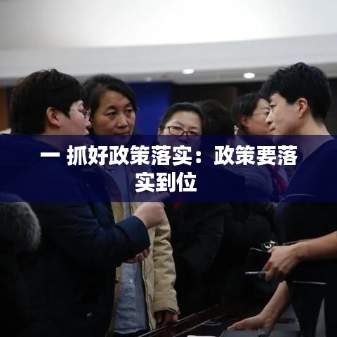 一 抓好政策落實(shí)：政策要落實(shí)到位 