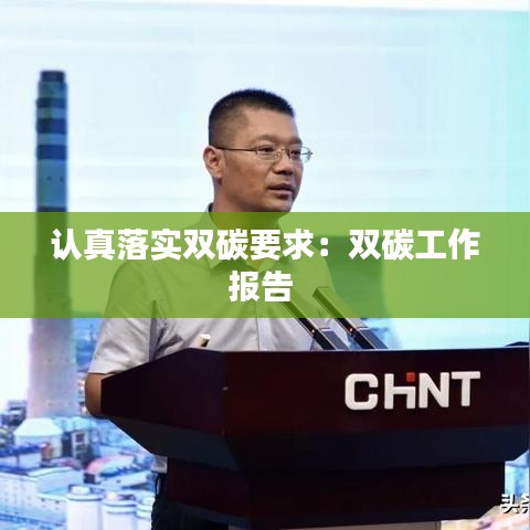 認真落實雙碳要求：雙碳工作報告 