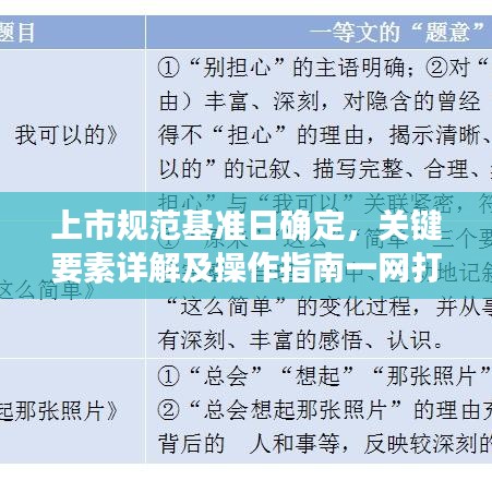 上市規(guī)范基準(zhǔn)日確定，關(guān)鍵要素詳解及操作指南一網(wǎng)打盡！