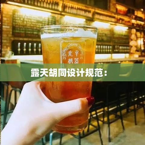 露天胡同設(shè)計規(guī)范： 