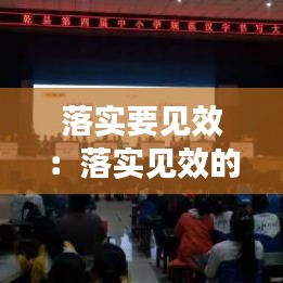 落實(shí)要見效：落實(shí)見效的成語(yǔ)有哪些 