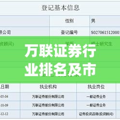 萬聯(lián)證券行業(yè)排名及市場表現(xiàn)解析，深度探討市場表現(xiàn)與競爭力評估