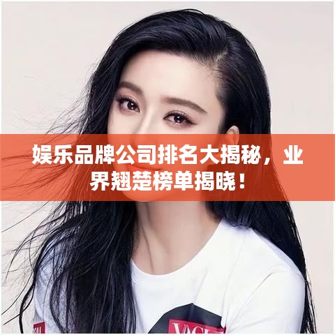 娛樂品牌公司排名大揭秘，業(yè)界翹楚榜單揭曉！