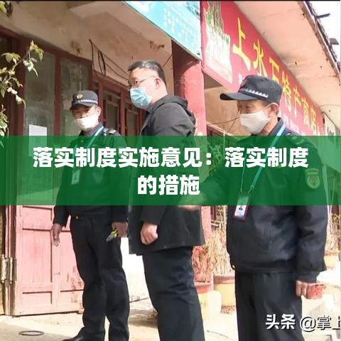 落實制度實施意見：落實制度的措施 