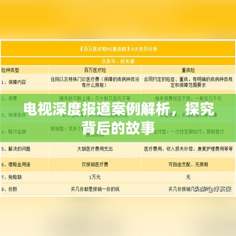 電視深度報(bào)道案例解析，探究背后的故事