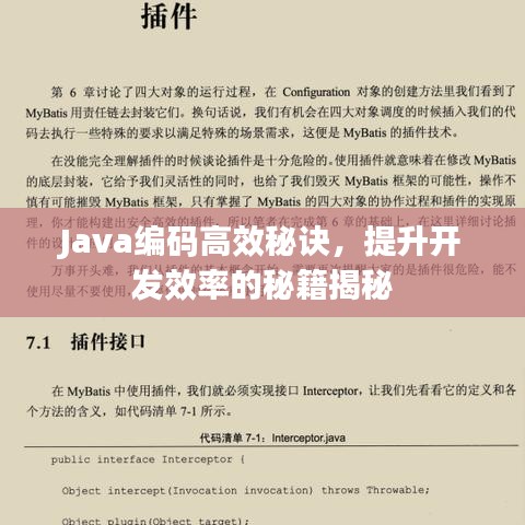 Java編碼高效秘訣，提升開(kāi)發(fā)效率的秘籍揭秘