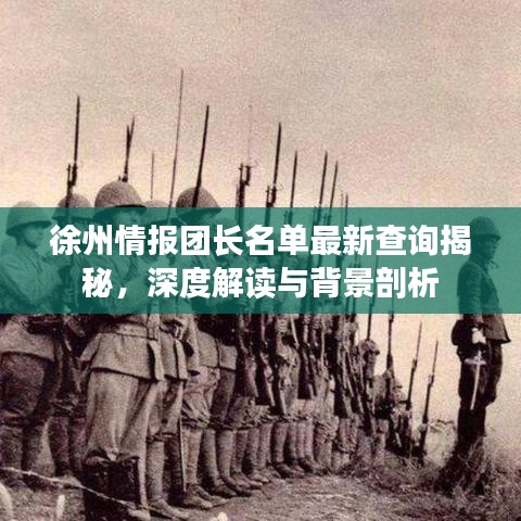 徐州情報(bào)團(tuán)長(zhǎng)名單最新查詢揭秘，深度解讀與背景剖析