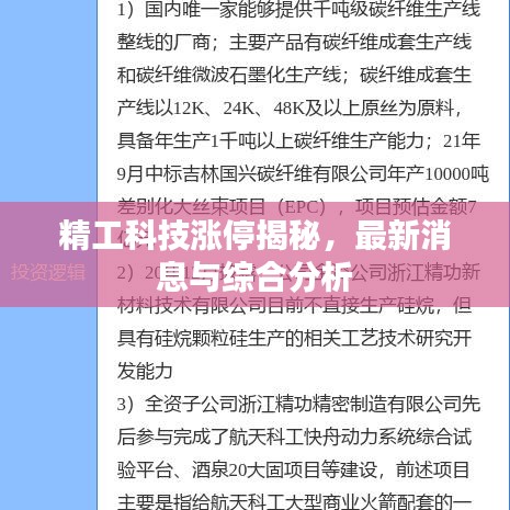 精工科技漲停揭秘，最新消息與綜合分析