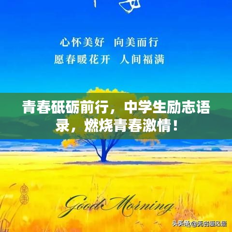 青春砥礪前行，中學(xué)生勵志語錄，燃燒青春激情！