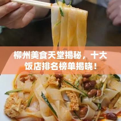 柳州美食天堂揭秘，十大飯店排名榜單揭曉！