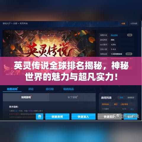 英靈傳說全球排名揭秘，神秘世界的魅力與超凡實(shí)力！