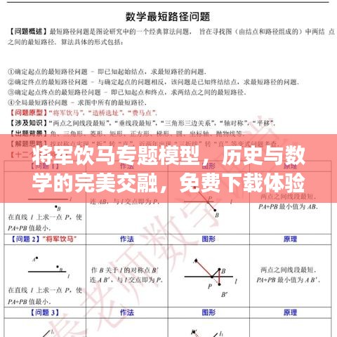 將軍飲馬專題模型，歷史與數(shù)學(xué)的完美交融，免費(fèi)下載體驗(yàn)！